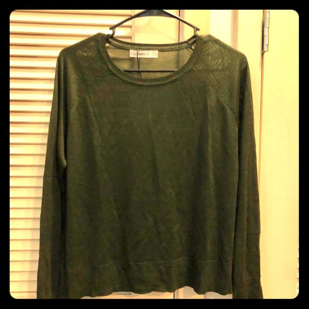 Olive green very thin sweater like shirt